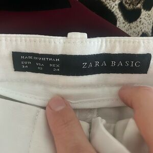 Zara white ankle pants